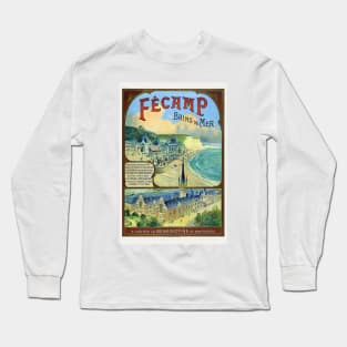 Fécamp Bains de Mer France Vintage Poster 1912 Long Sleeve T-Shirt